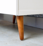 4x Noga bukowa skośna UNIQ 35 CM z blachą montażową - 4