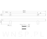 Uchwyt meblowy Rund 160 mm czarny - 4