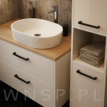 Uchwyt meblowy 320 mm Quadro, czarny, loft do szafki szuflady kuchennej - 4