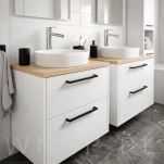 Uchwyt meblowy 320 mm Quadro, czarny, loft do szafki szuflady kuchennej - 6