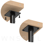 Nogi stalowe meblowe 45 cm zestaw z wkrętami - 3
