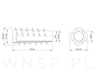 Nakrętka M8 X 25 mm - mufa do drewna typ NC - 2