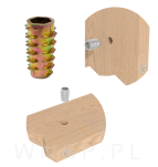 Nakrętka M8 X 25 mm - mufa do drewna typ NC - 4
