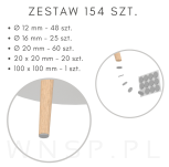 Zestaw filców 154 szt. szare - 3