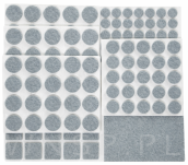 PODKŁADKI FILCOWE POD KRZESŁA, MEBLE, NOGI SAMOPRZYLEPNE ZESTAW 154 SZT SZARY FILC - 5
