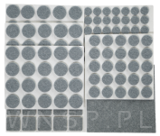 PODKŁADKI FILCOWE POD KRZESŁA, MEBLE, NOGI SAMOPRZYLEPNE ZESTAW 154 SZT SZARY FILC - 3
