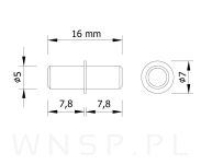 Podpórka do półki, wspornik półki Ø 5 mm, podpórka 100 sztuk, kołek meblowy ocynk biały - 2