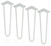 Noga stalowa z pręta 12 mm, typ Hairpin, biała 710 mm - 4