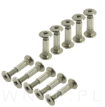 10 x Złącze meblowe śrubowe Ø 5 mm M4 (20 - 25 MM) do szafek, płyt meblowych - 3