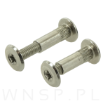 10 x Złącze meblowe śrubowe Ø 5 mm M4 (20 - 25 MM) do szafek, płyt meblowych - 6