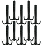 Haczyk 3 ramienny wieszak przykręcany, czarny - 7