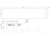 Zestaw 2 półek ściennych w dekorze orzechu 650 x 150 x 18 mm, ze wspornikami montażowymi - 2