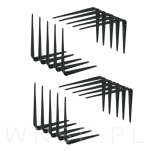 20x Wsporników do półki ściennej 350 x 300 mm, w kolorze czarnym - 5