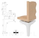 Noga meblowa trójkąt chrom 15 cm - 2