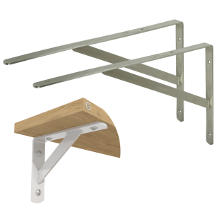 Wspornik do półki ściennej ze wzmocnieniem, 400 x 257 x 25 mm