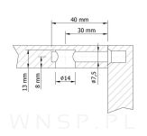 Złącze 3 elementowe do otworu 14 mm, mocne połączenie - 2