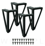 Nogi meblowe trójkątne loft 15 cm zestaw z wkrętami - 4