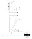 Nogi meblowe trójkątne loft 15 cm zestaw z wkrętami - 2