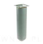 Nóżka bukowa szary mat 20 cm, walcowa 60 mm z blachą - 12