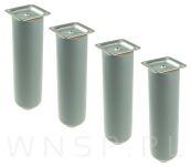 Nóżka bukowa szary mat 20 cm, walcowa 60 mm z blachą - 4