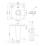 Nogi stalowe 10 cm, zestaw z wkrętami, czarne - 2
