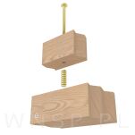 Mufa dwugwintowa meblowa M8x15X30 do drewna ślepa - 5