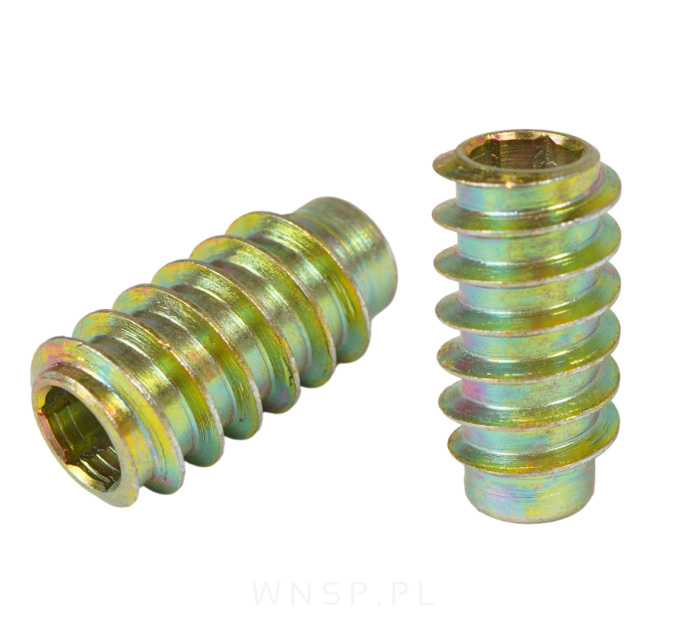 Mufa dwugwintowa meblowa M8x15X30 do drewna ślepa
