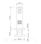 Regulator niewidoczny do mebli  Ø 12 X 41 mm - 7