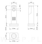 Regulator niewidoczny do mebli  Ø 12 X 41 mm - 2