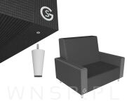 Noga, nóżka drewniana prosta szary mat buk zestaw 15 CM - 5