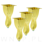 Noga meblowa nowoczesna typ Glamour 14,5 cm, mosiądz - 6
