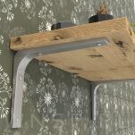 Wspornik, konsola do półki ściennej, wiszącej 2 sztuki 30 x 25 cm - 7