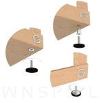 Regulator, nóżka, stopka meblowa M8 X 38 mm z mufą wbijaną - 3