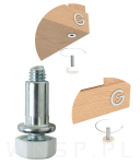 Stopka meblowa 10 sztuk, M6 X 31,5 mm z gniazdem do mebli - 3