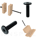 Wkręt metryczny z łbem walcowym M8 x 30 mm, ocynk czarny - 6