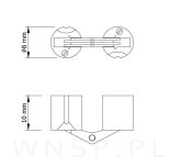 Zawias cylindryczny Ø 12 mm, do stołu, drzwi meblowych, mosiądz - 4