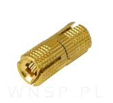 Zawias cylindryczny Ø 12 mm, do stołu, drzwi meblowych, mosiądz - 5