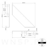 Nowoczesne wsporniki na krawędź półki ściennej 2 sztuki, FLEX 25 x 25 cm - 2