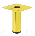 Nogi stalowe okrągłe 7,5 cm, zestaw nóg z wkrętami, złote - 8