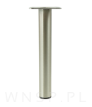 Noga stalowa 23 cm, z blachą montażową, stal szczotkowana - 4