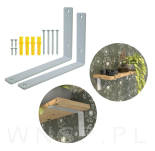 Nowoczesny wspornik do półki meblowej L 250 x 180 x 38 mm - 6