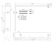 Nowoczesny wspornik do półki meblowej L 250 x 180 x 38 mm - 8