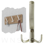 Haczyk 3 ramienny wieszak przykręcany, mat nikiel - 2