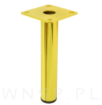 Nogi stalowe okrągłe 17,6 cm, zestaw nóg z wkrętami, złote - 8