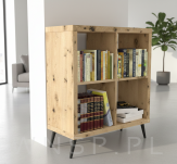 Noga stalowa skośna stożek 23 cm, z blachą montażową, czarna matowa - 5