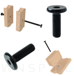 Wkręt metryczny z łbem walcowym M8 x 25 mm, ocynk czarny - 6
