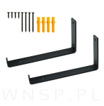 Wspornik do półki ściennej 2 sztuki 255 x 130 x 38 mm - 6