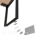 Podkładki filcowe 20 X 20 szary (10.000 szt.) - 4