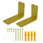 Nowoczesny wspornik złoty do półki meblowej L 100 x 70 x 38 mm - 6