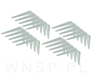 20x Wsporników do półki ściennej 125 x 100 mm, w kolorze białym - 5